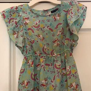 Fishbowl Nordstrom Girl’s size 6x blue green dress